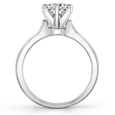 Cathedral Moissanite Solitaire Ring