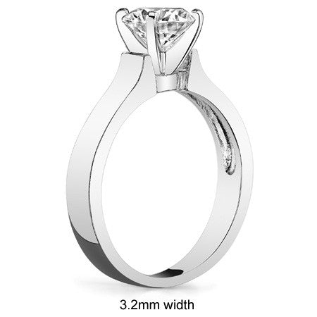 Cathedral Moissanite Solitaire Ring