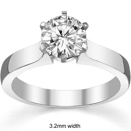 Cathedral Moissanite Solitaire Ring