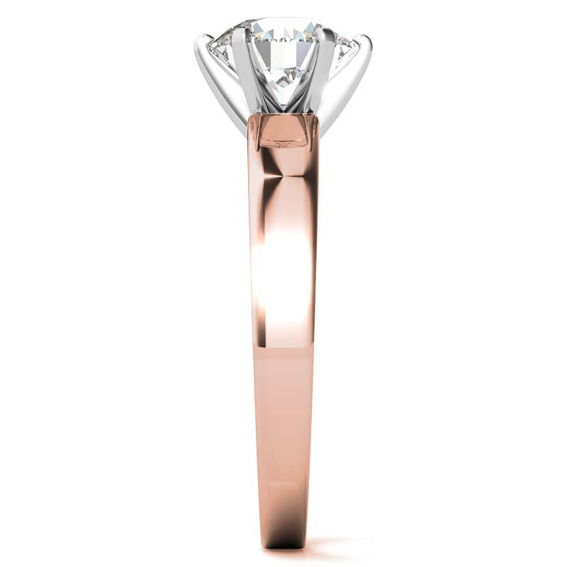 Flat Shoulder Moissanite Solitaire Ring Setting
