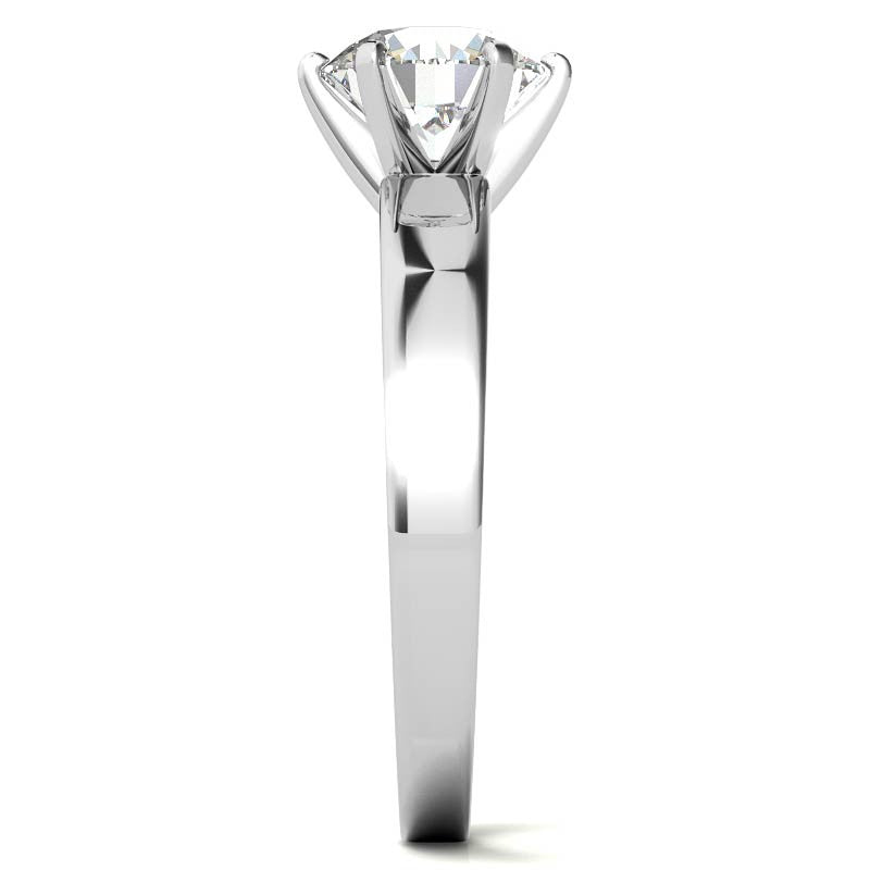 Flat Shoulder Moissanite Solitaire Ring Setting