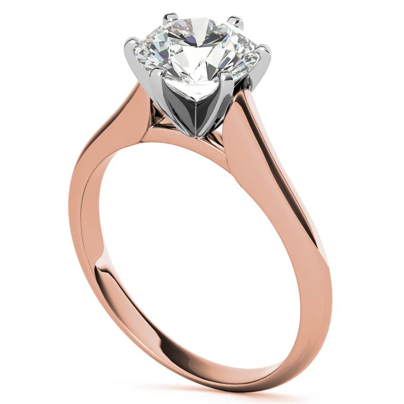 Cathedral Moissanite Solitaire Ring Setting