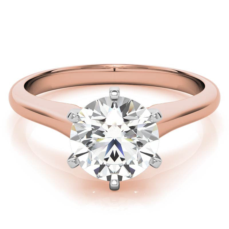 Cathedral Moissanite Solitaire Ring Setting