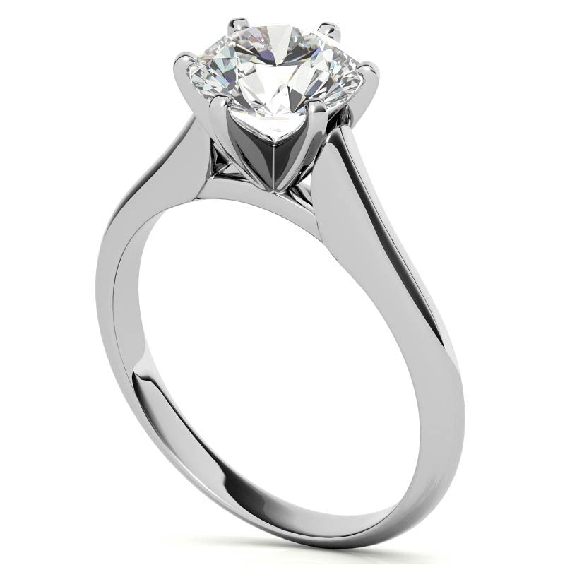 Cathedral Moissanite Solitaire Ring Setting