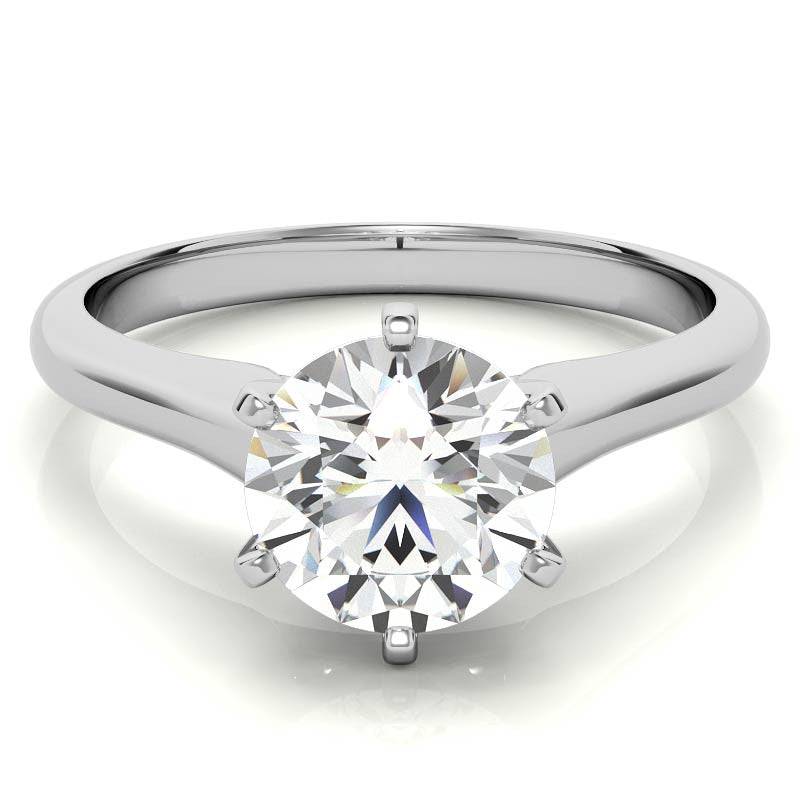 Cathedral Moissanite Solitaire Ring Setting
