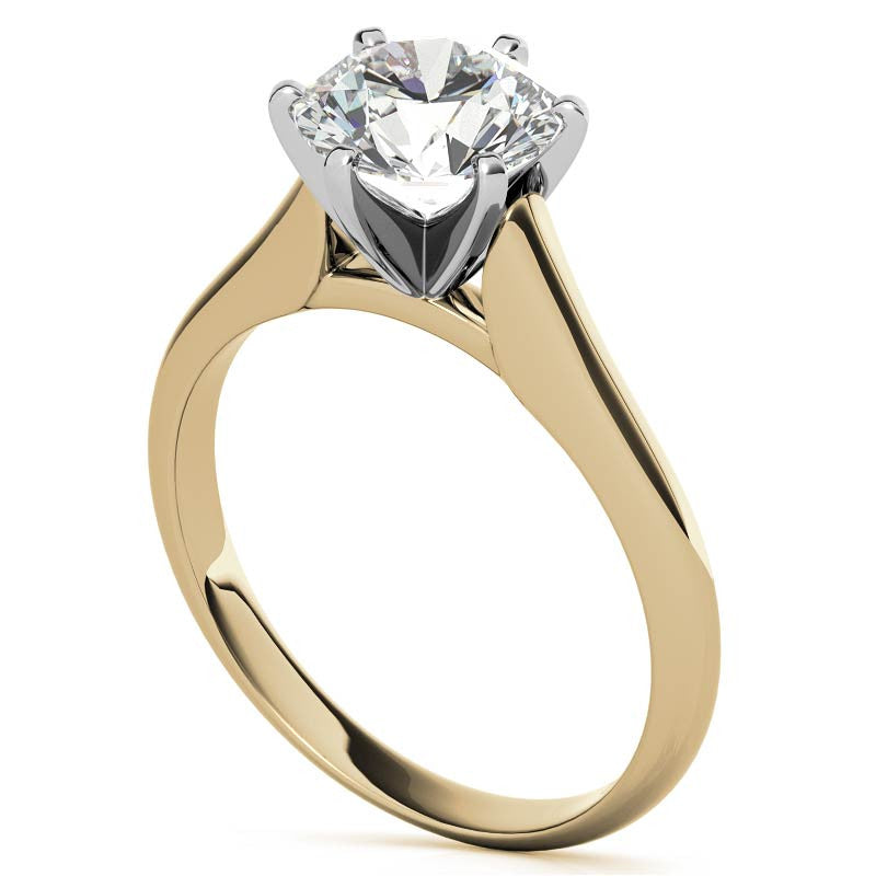 Cathedral Moissanite Solitaire Ring Setting