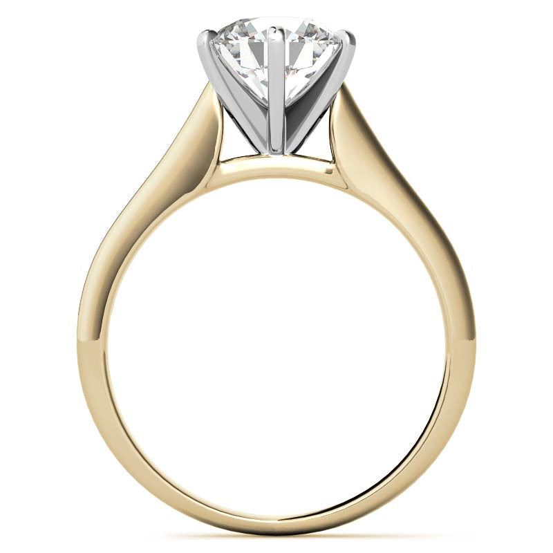 Cathedral Moissanite Solitaire Ring Setting