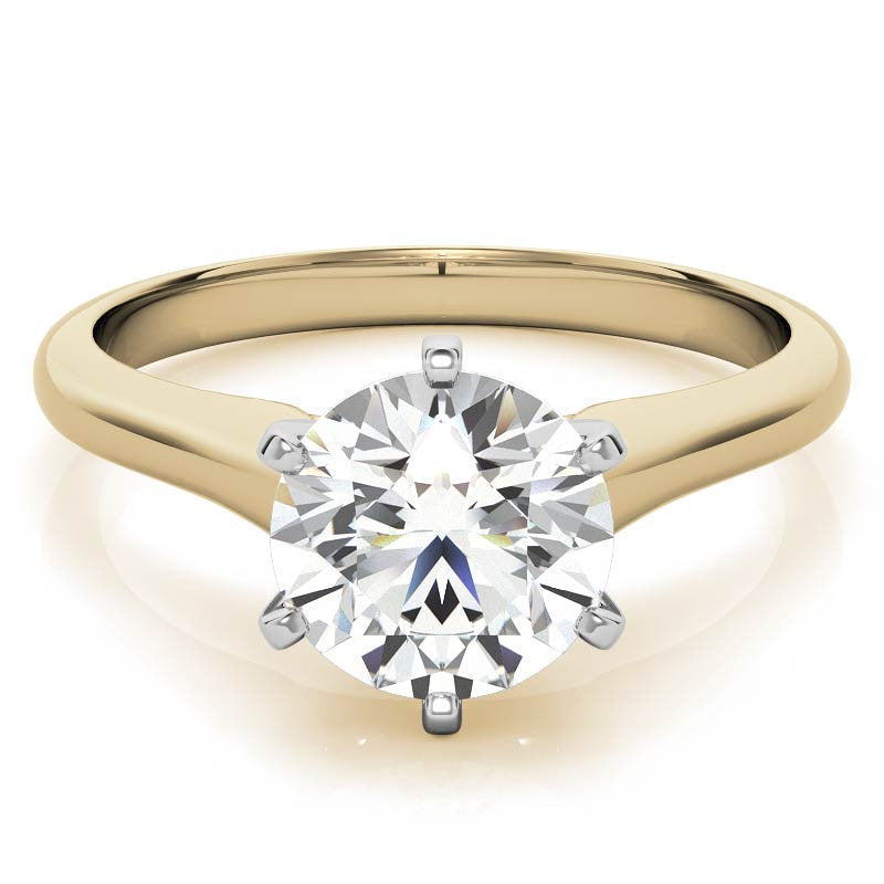Cathedral Moissanite Solitaire Ring Setting