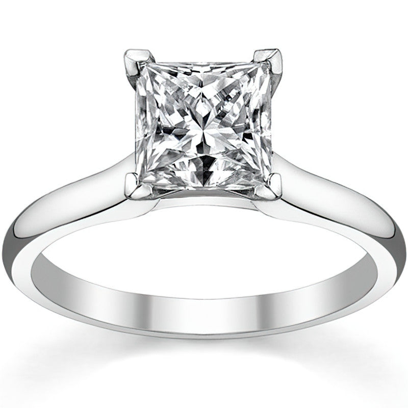 Cathedral Moissanite Solitaire Ring Setting