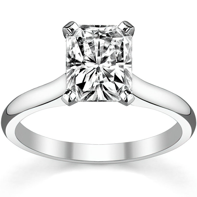 Cathedral Moissanite Solitaire Ring Setting