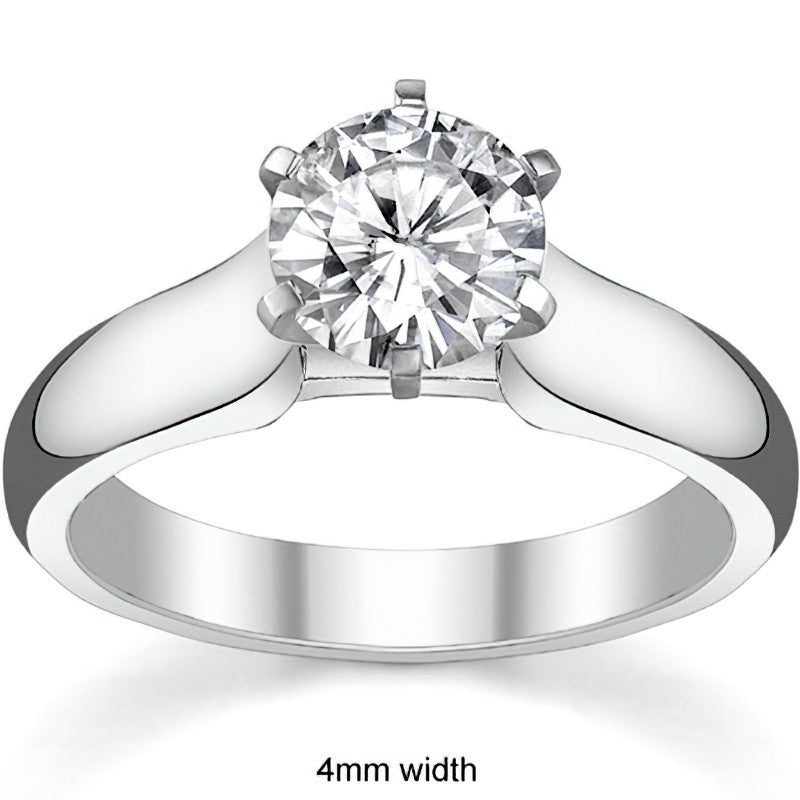 Cathedral Moissanite Solitaire Ring Setting