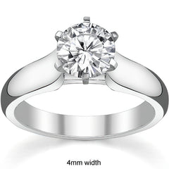Cathedral Moissanite Solitaire Ring Setting