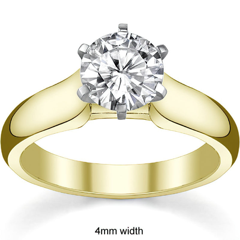 Cathedral Moissanite Solitaire Ring Setting