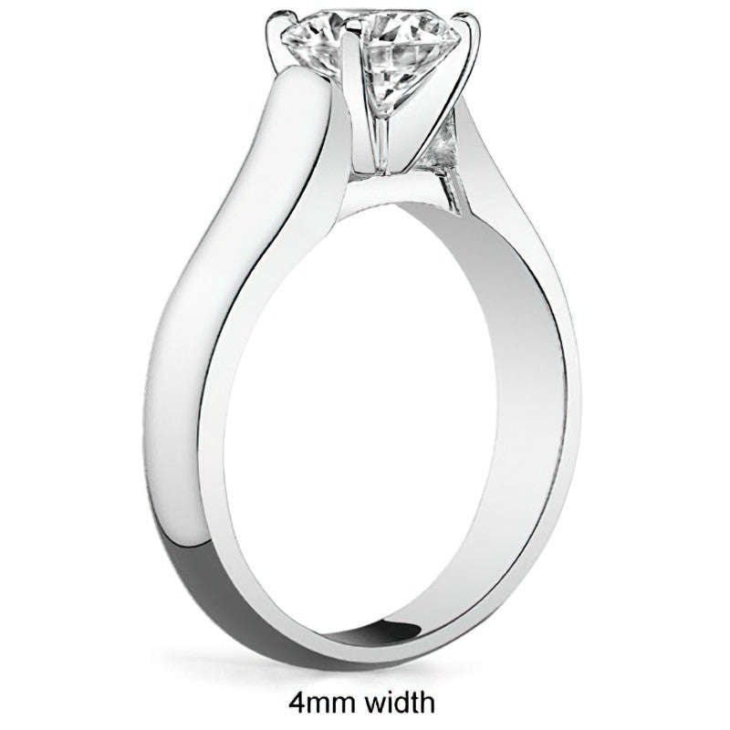 Cathedral Moissanite Solitaire Ring Setting