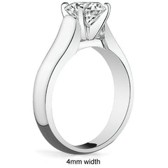 Cathedral Moissanite Solitaire Ring Setting