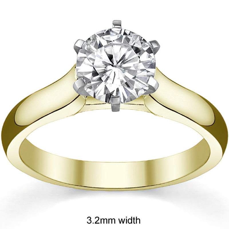 Cathedral Moissanite Solitaire Ring Setting