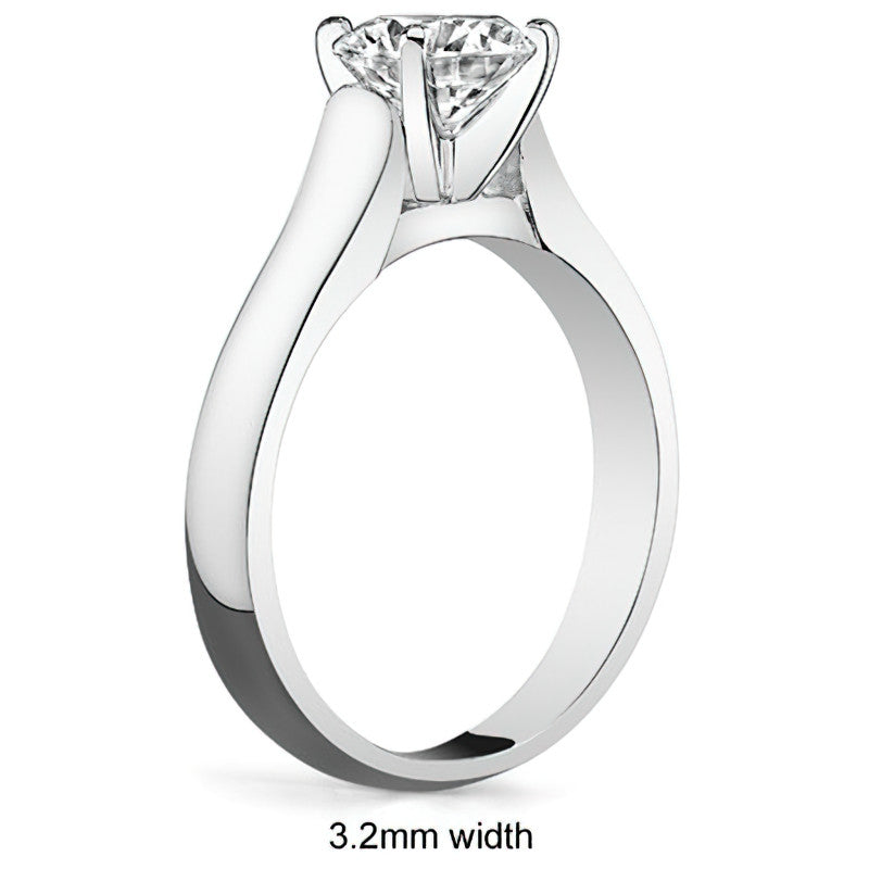 Cathedral Moissanite Solitaire Ring Setting