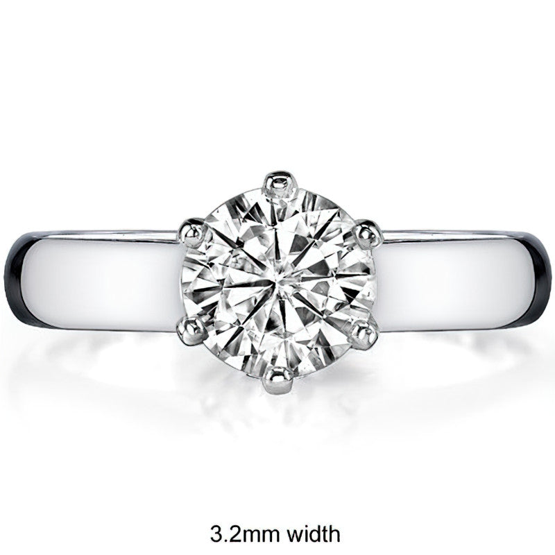 Cathedral Moissanite Solitaire Ring Setting