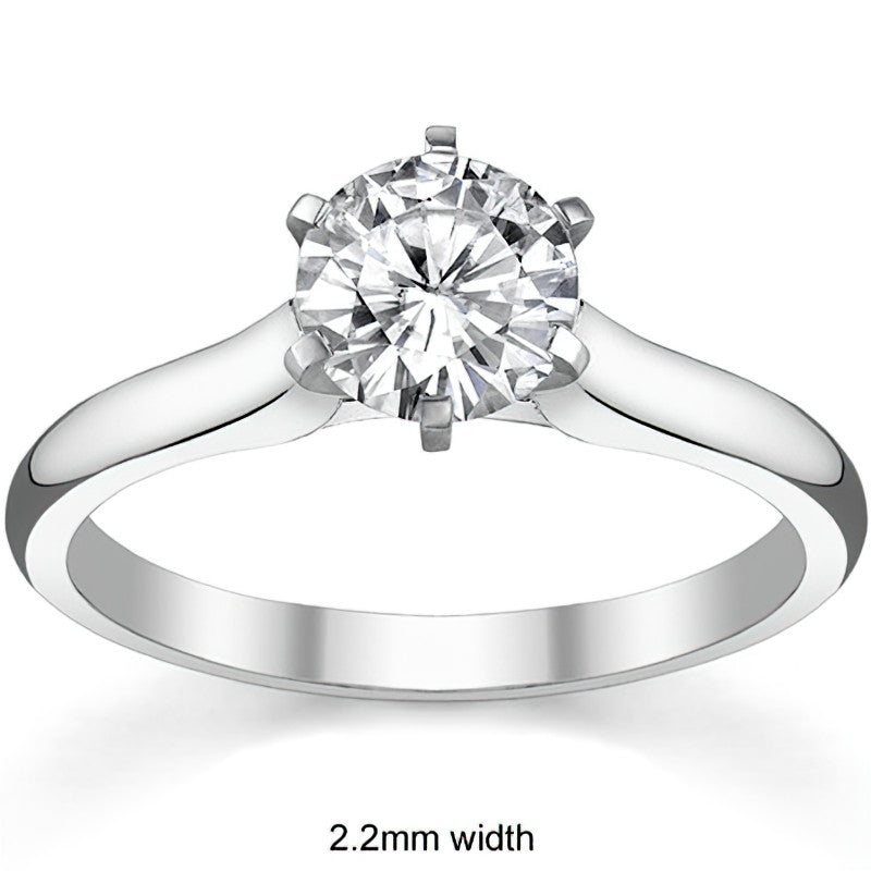 Cathedral Moissanite Solitaire Ring Setting