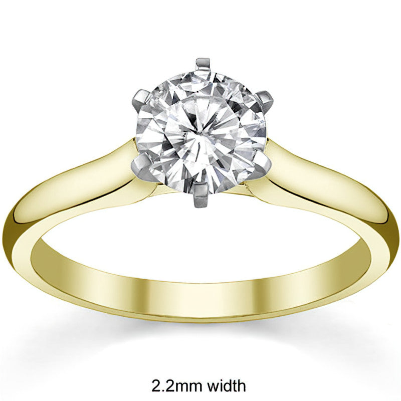 Cathedral Moissanite Solitaire Ring Setting