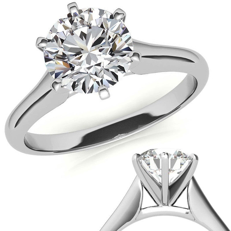 Cathedral Moissanite Solitaire Ring Setting