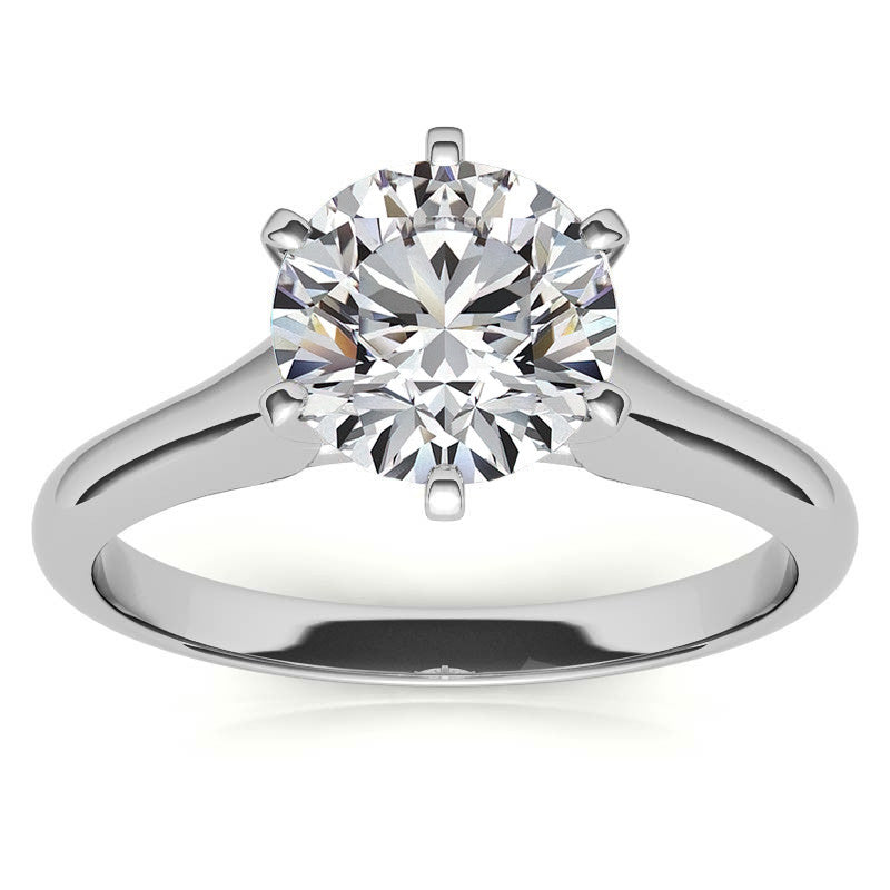 Cathedral Moissanite Solitaire Ring Setting