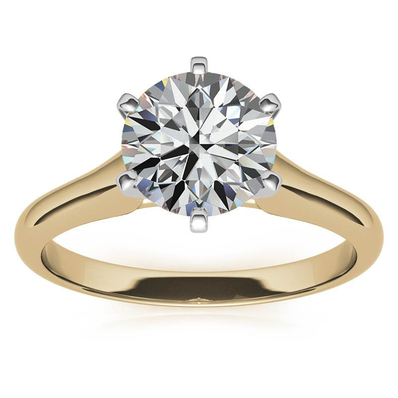 Cathedral Moissanite Solitaire Ring Setting