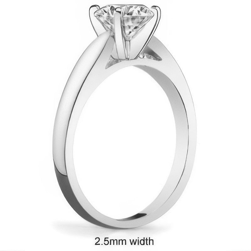 Cathedral Moissanite Solitaire Ring