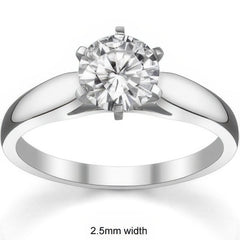 Cathedral Moissanite Solitaire Ring