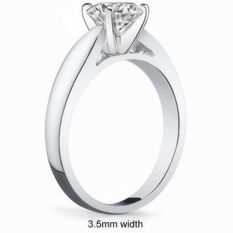 Cathedral Moissanite Solitaire Ring