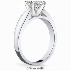 Cathedral Moissanite Solitaire Ring
