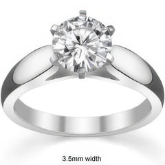 Cathedral Moissanite Solitaire Ring