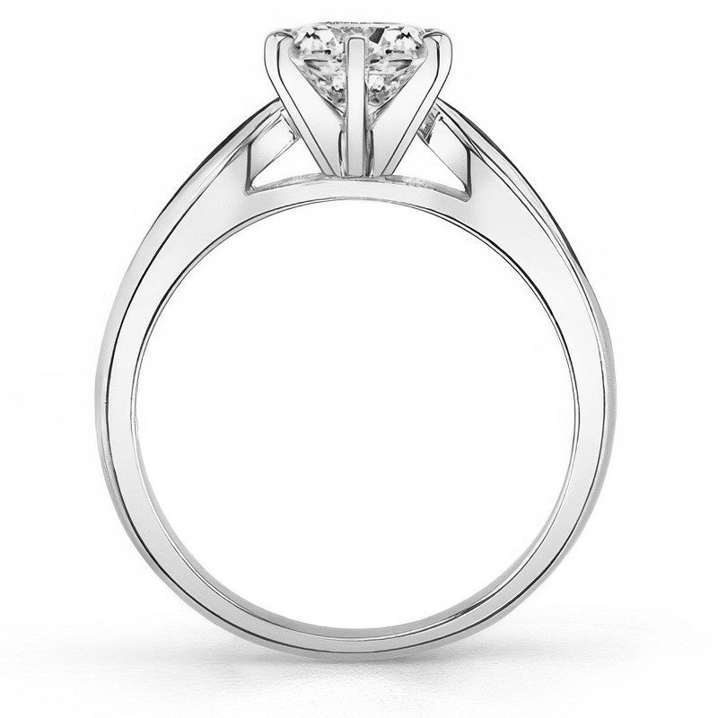 Cathedral Moissanite Solitaire Ring