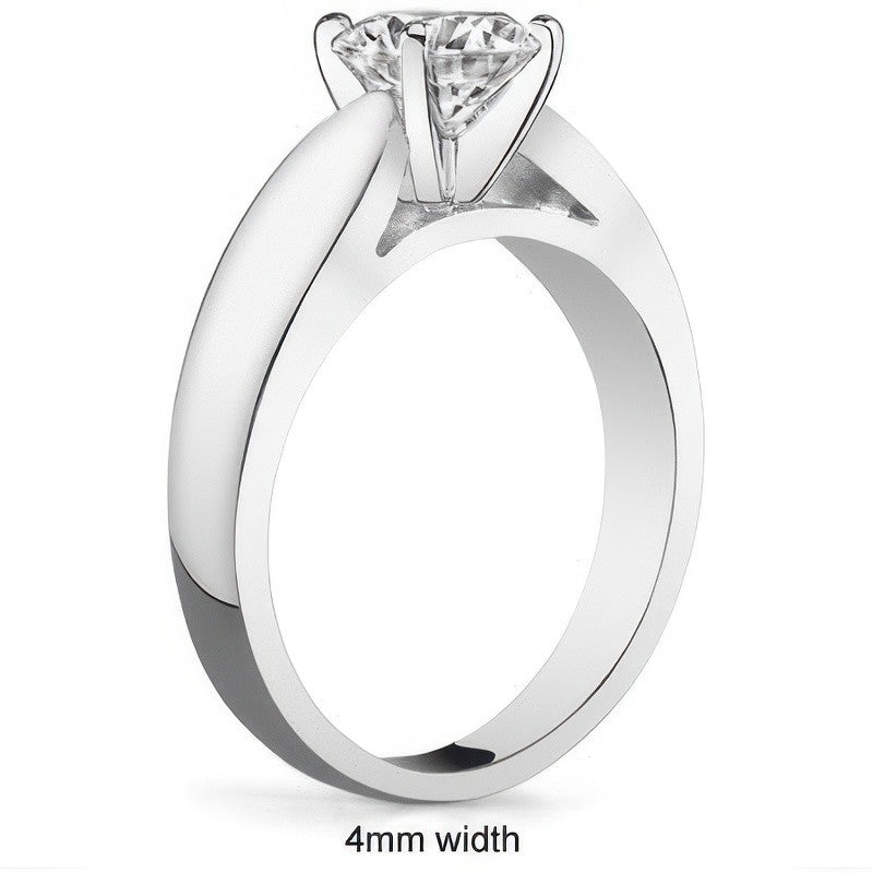 Cathedral Moissanite Solitaire Ring