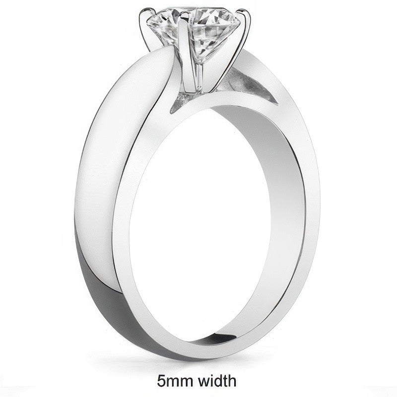 Cathedral Moissanite Solitaire Ring