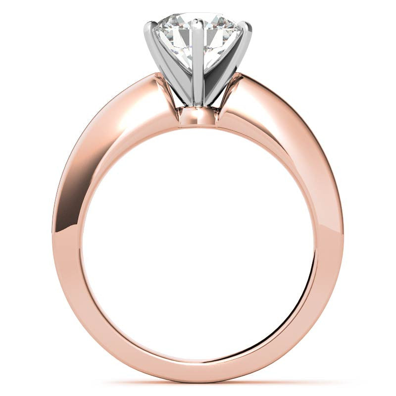 Tapered Moissanite Solitaire Ring