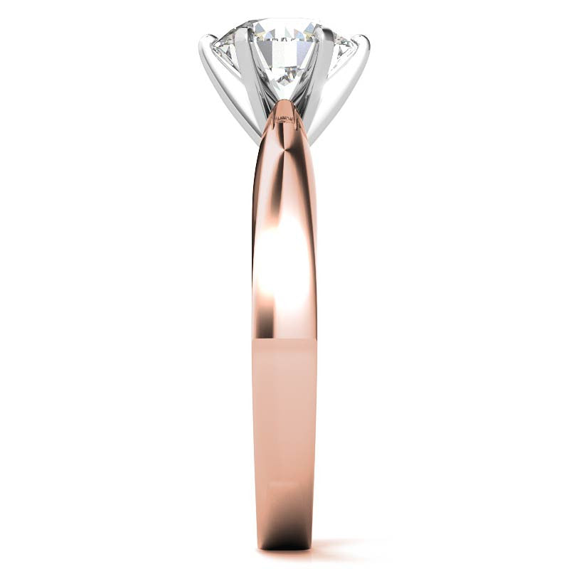Tapered Moissanite Solitaire Ring