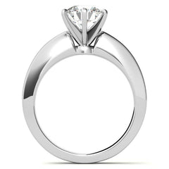 Tapered Moissanite Solitaire Ring
