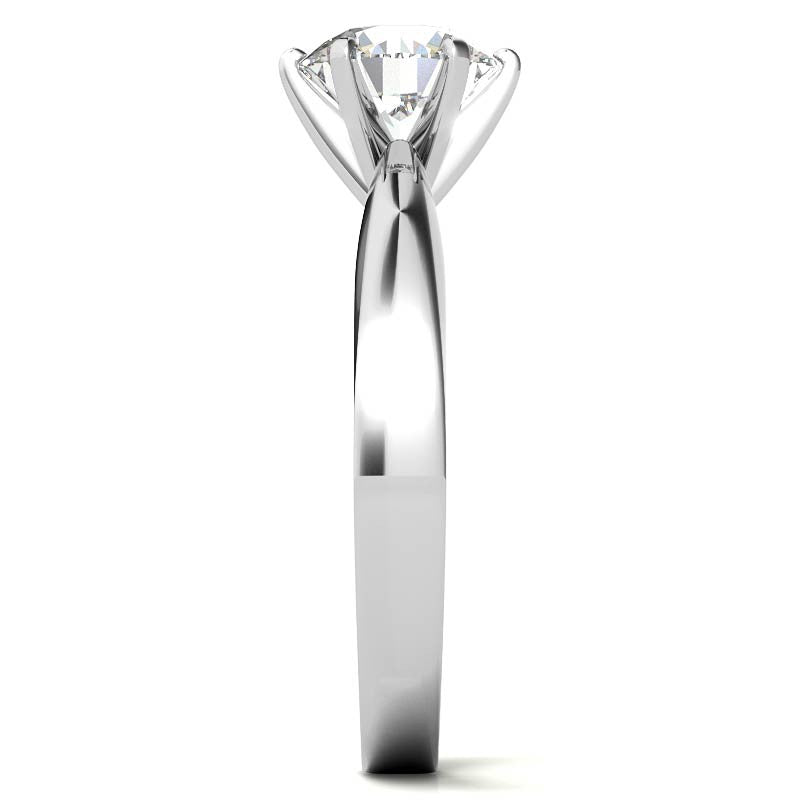 Tapered Moissanite Solitaire Ring