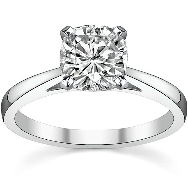 Cathedral Moissanite Solitaire Setting 14k