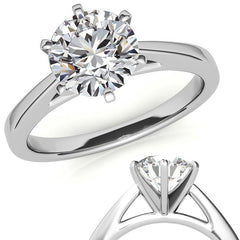 Cathedral Moissanite Solitaire Setting 14k