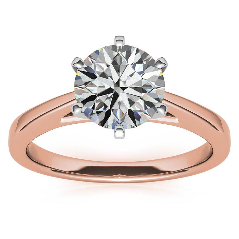 Cathedral Moissanite Solitaire Setting 14k