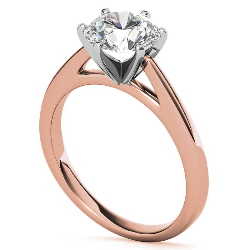 Cathedral Moissanite Solitaire Setting 14k