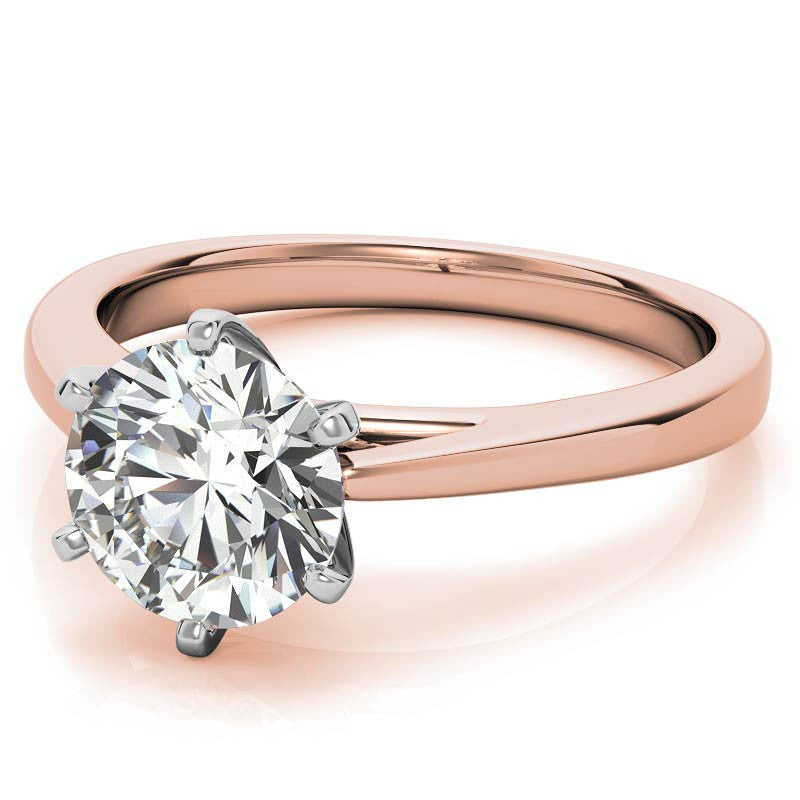 Cathedral Moissanite Solitaire Setting 14k