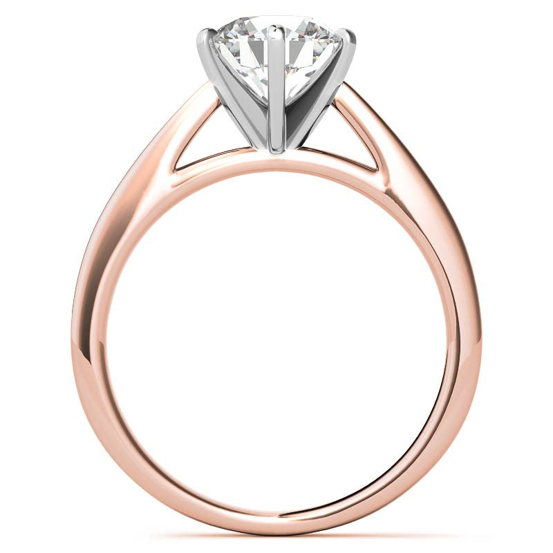 Cathedral Moissanite Solitaire Setting 14k