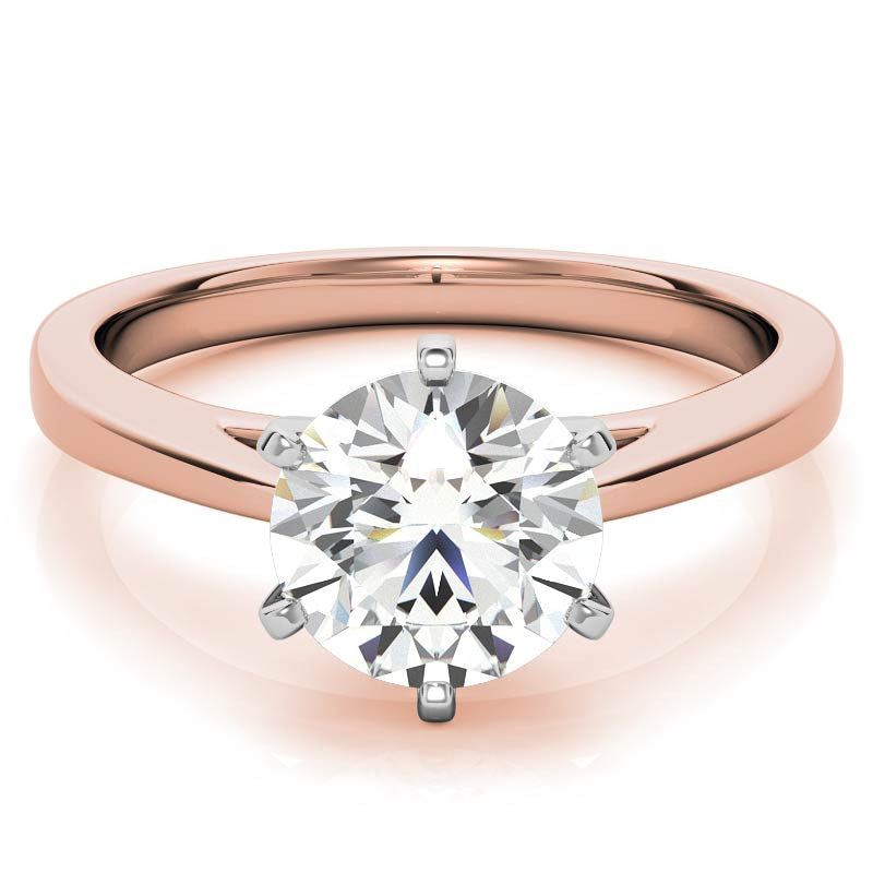 Cathedral Moissanite Solitaire Setting 14k