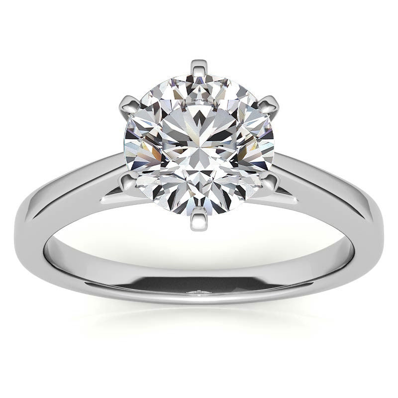 Cathedral Moissanite Solitaire Setting 14k