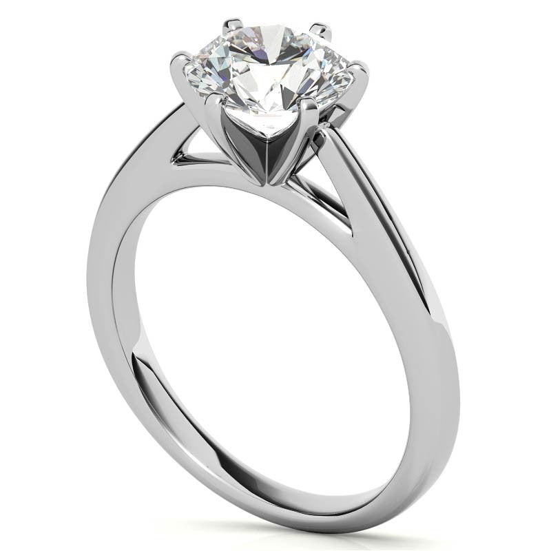 Cathedral Moissanite Solitaire Setting 14k