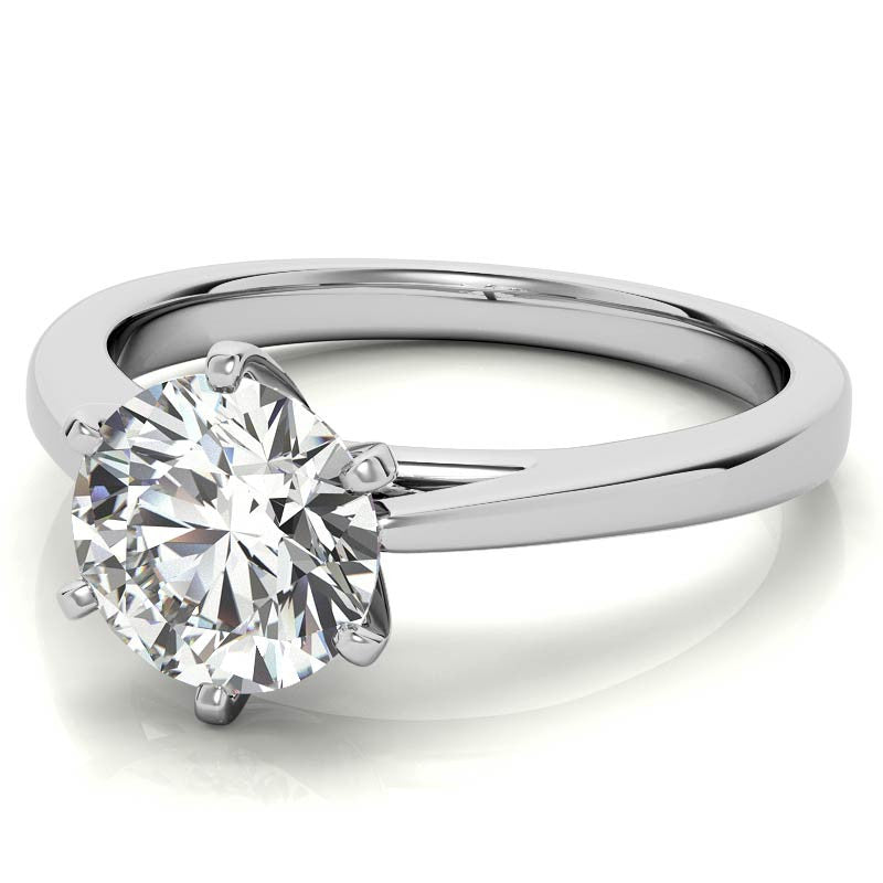 Cathedral Moissanite Solitaire Setting 14k