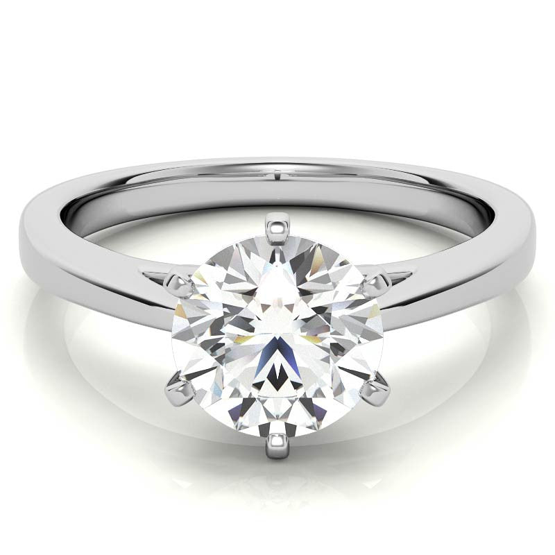 Cathedral Moissanite Solitaire Setting 14k